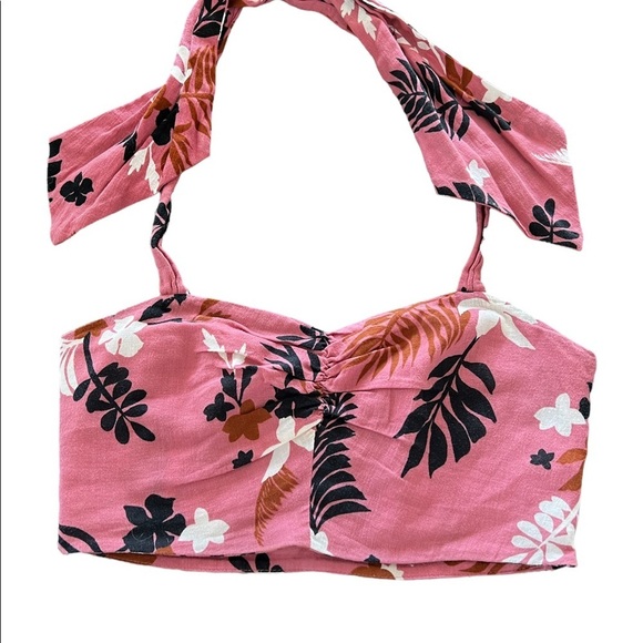 Pink floral  top women size Small - Picture 4 of 5